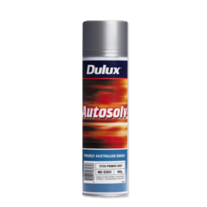 Image of a spraycan of a Dulux Autosolv 1K Etch Primer Grey