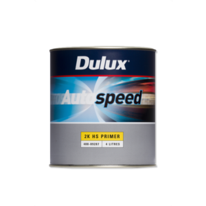 Image of a tin of a Dulux Autospeed 2K HS Primer 4 Litre