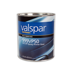Image of a tin of Valspar Refinish 999vp50 cpa epoxy primer base 3.78 Litre