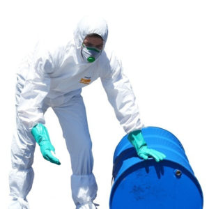 image of man wearing proval hazguard coveralls