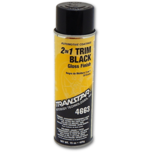 image of transtar 2in1 trim black spray can in gloss